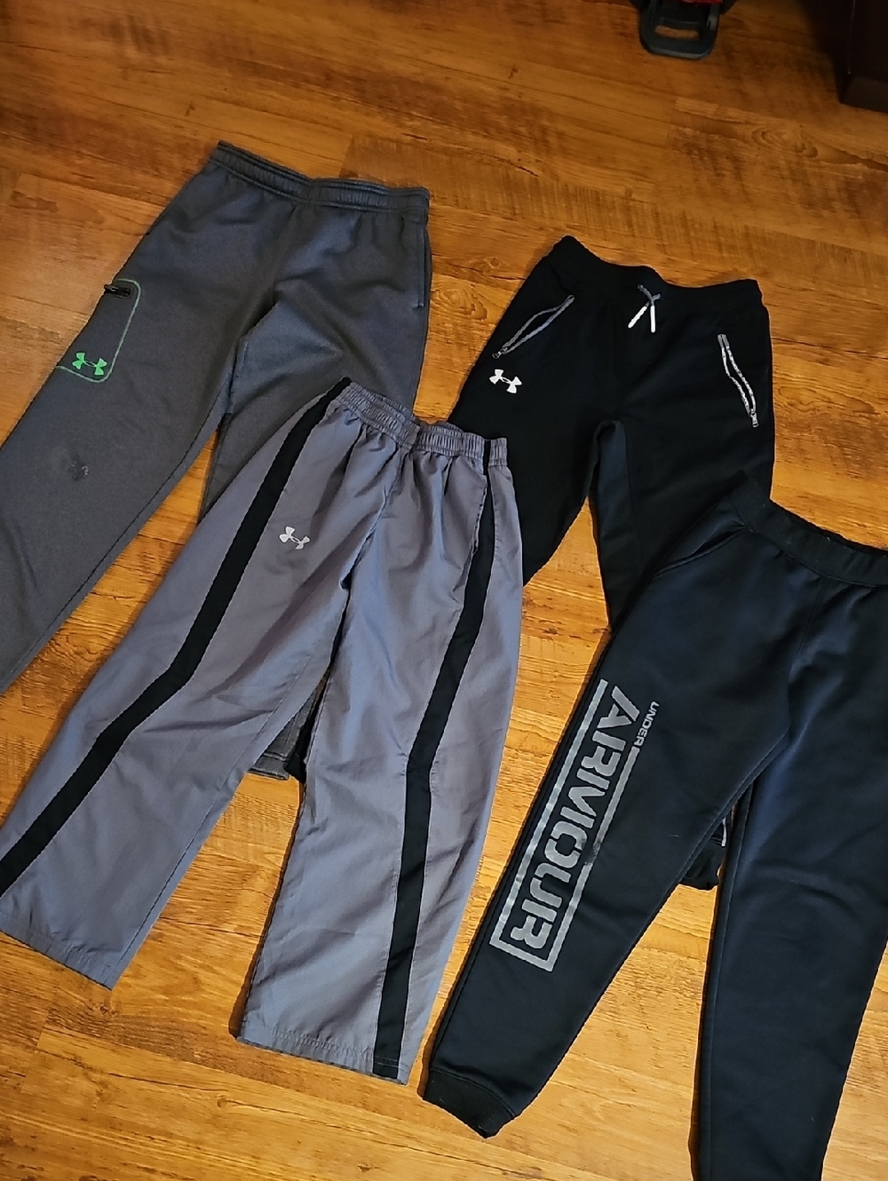 Under Armour Kids Gray and Black Jogger & Sweatpant Bundle
